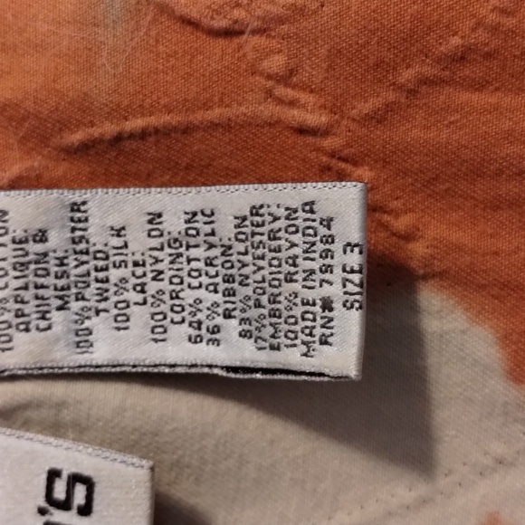 Chico's mandarin button front tapestry patchwork cotton loose fitting jacket top - Picture 9 of 10